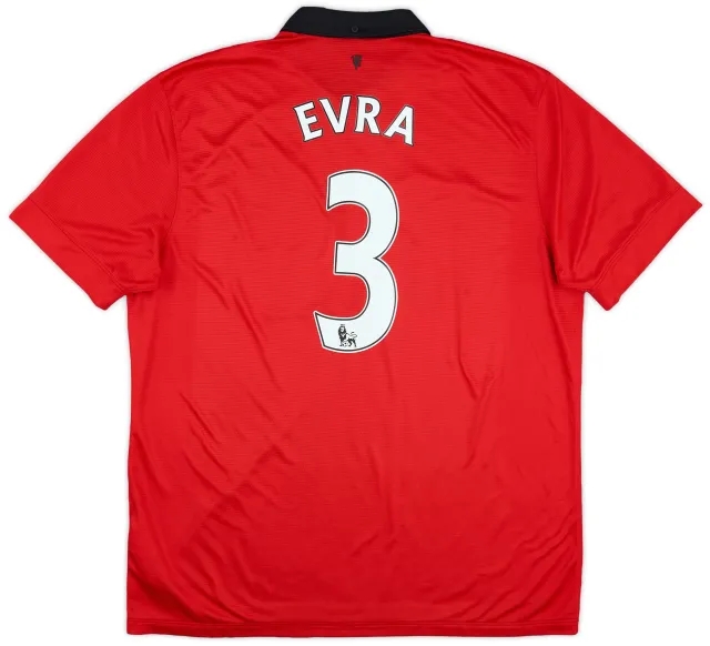 Nike 2013-14 Manchester United Home Shirt Evra #3 - 9/10 - (XL)