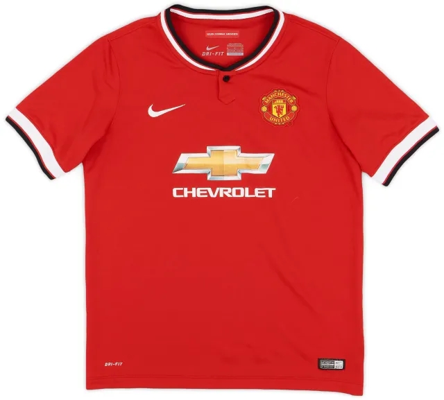 Nike 2014-15 Manchester United Home L/S Shirt - 9/10 - (L.Boys)