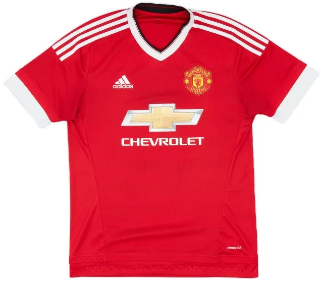 adidas 2015-16 Manchester United Home Shirt - 5/10 - (M)