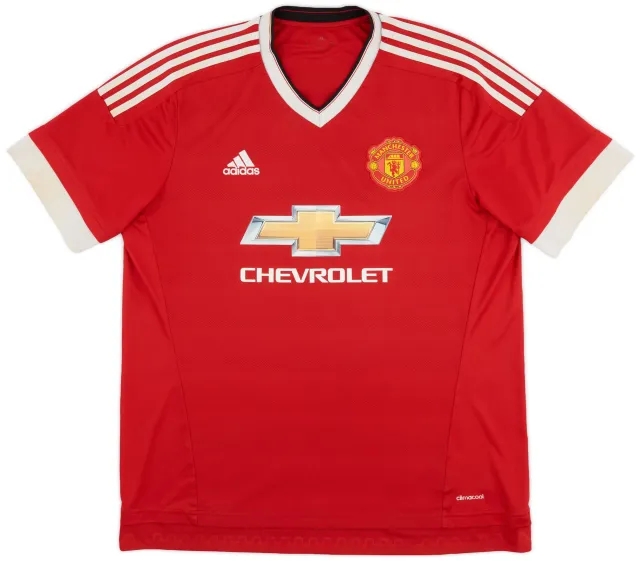 adidas 2015-16 Manchester United Home Shirt - 5/10 - (XL)