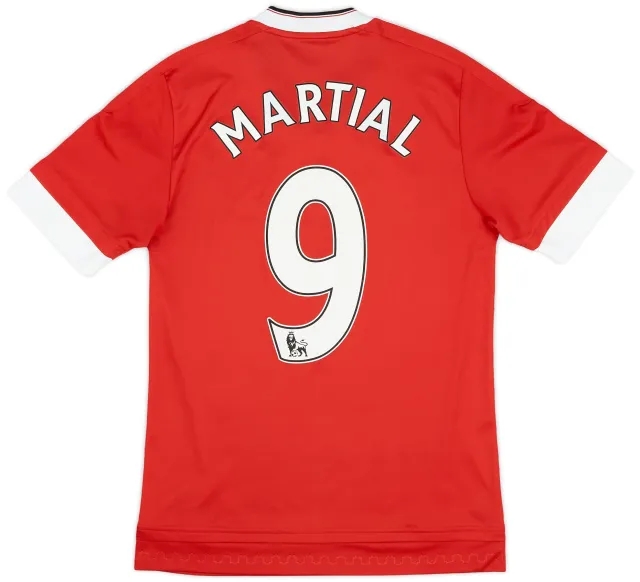 adidas 2015-16 Manchester United Home Shirt Martial #9 - 8/10 - (S)