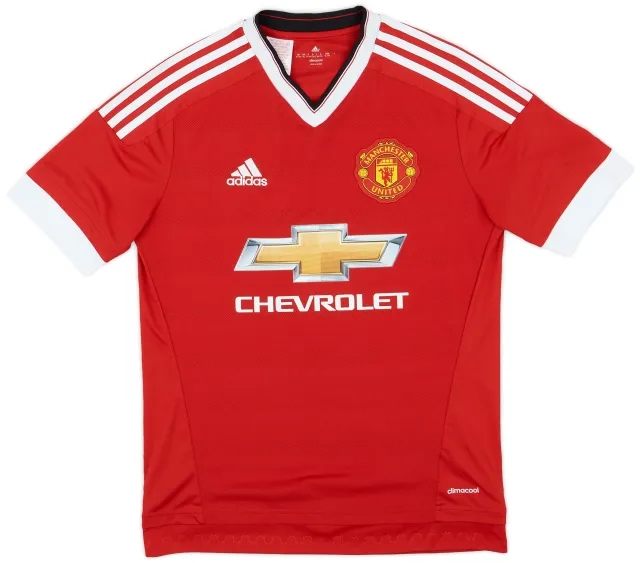 adidas 2015-16 Manchester United Home Shirt - 9/10 - (XL.Boys)