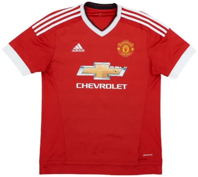 adidas 2015-16 Manchester United Home Shirt - 5/10 - (M)