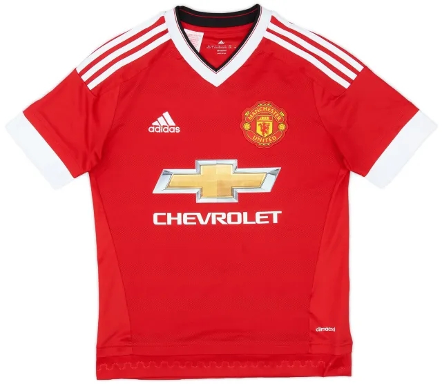 adidas 2015-16 Manchester United Home Shirt - 8/10 - (L.Boys)