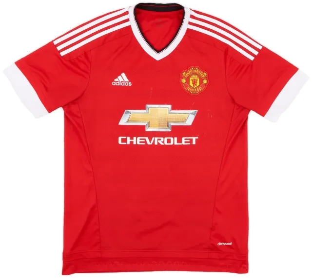 adidas 2015-16 Manchester United Home Shirt - 5/10 - (M)