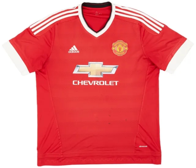 adidas 2015-16 Manchester United Home Shirt - 5/10 - (XL)