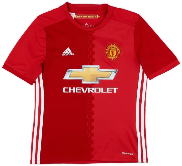 adidas 2016-17 Manchester United Home Shirt - 8/10 - (M.Boys)