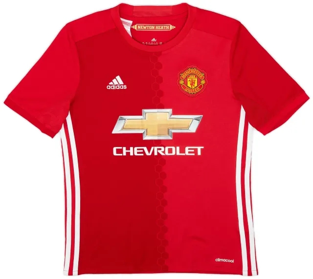 adidas 2016-17 Manchester United Home Shirt - 8/10 - (M.Boys)