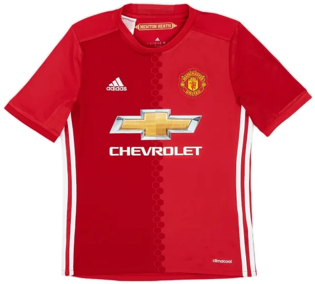 adidas 2016-17 Manchester United Home Shirt - 8/10 - (M.Boys)