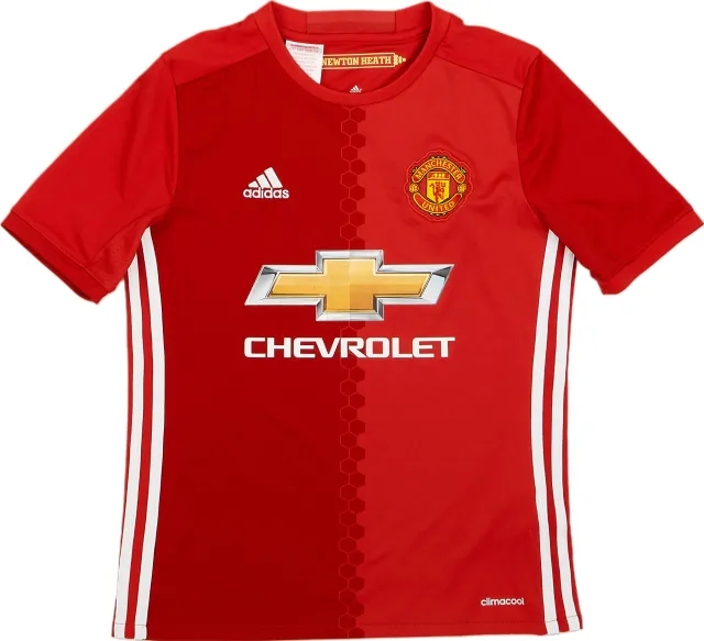 adidas 2016-17 Manchester United Home Shirt - 9/10 - (M.Boys)