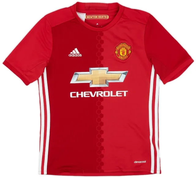 adidas 2016-17 Manchester United Home Shirt - 6/10 - (M.Boys)