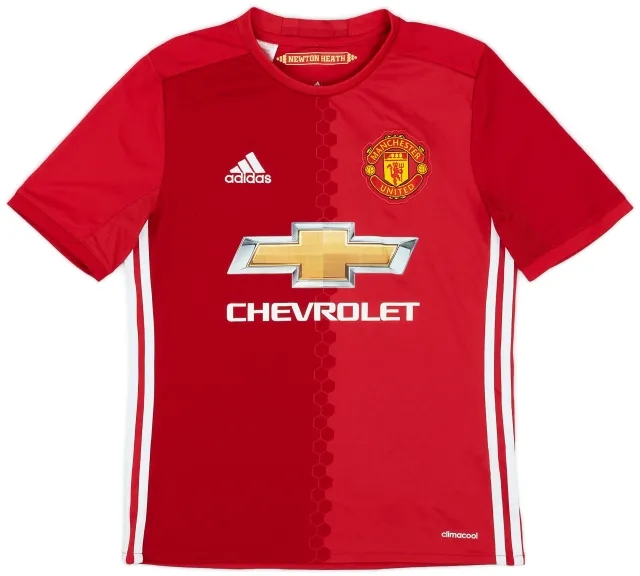 adidas 2016-17 Manchester United Home Shirt - 9/10 - (L.Boys)