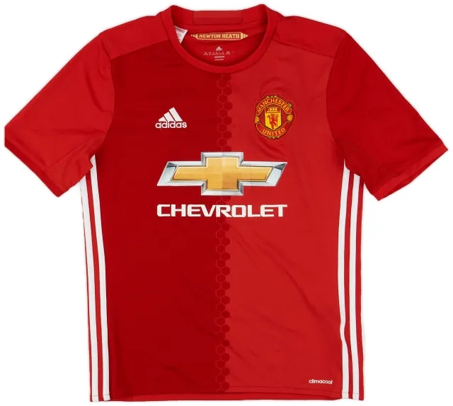 adidas 2016-17 Manchester United Home Shirt - 9/10 - (XL.Boys)