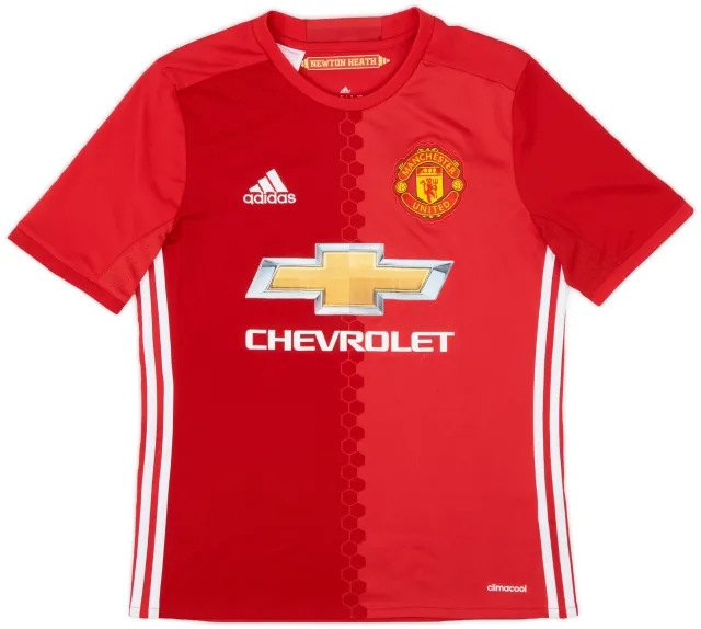 adidas 2016-17 Manchester United Home Shirt - 8/10 - (L.Boys)