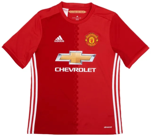 adidas 2016-17 Manchester United Home Shirt - 9/10 - (XL.Boys)