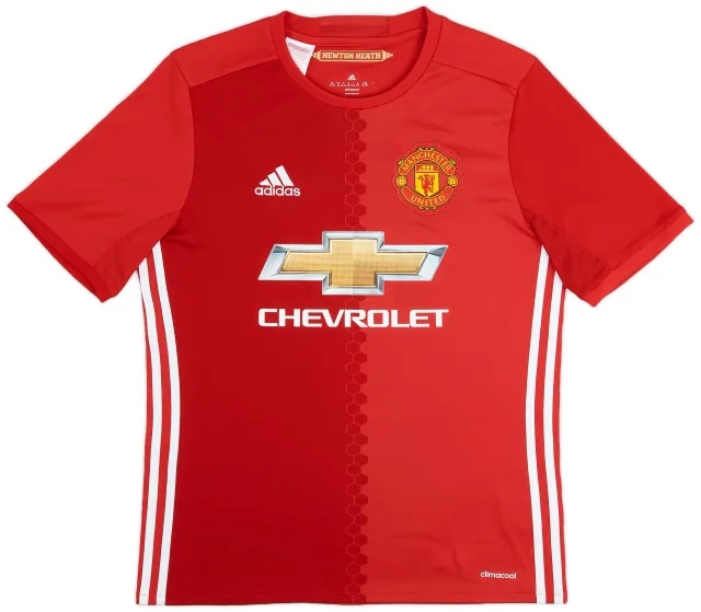 adidas 2016-17 Manchester United Home Shirt - 9/10 - (XL.Boys)