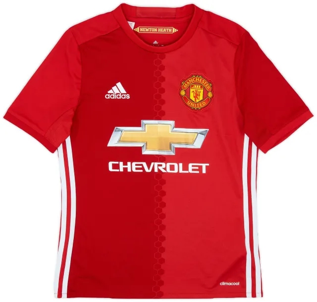 adidas 2016-17 Manchester United Home Shirt - 8/10 - (L.Boys)