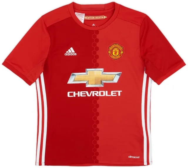 adidas 2016-17 Manchester United Home Shirt - 6/10 - (S.Boys)