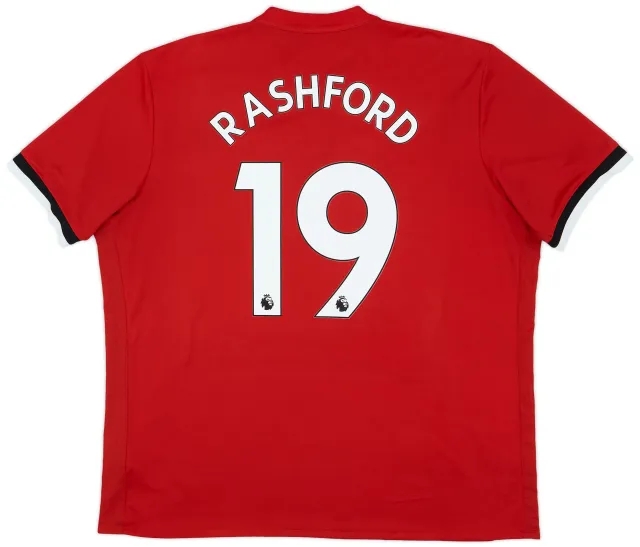 adidas 2017-18 Manchester United Home Shirt Rashford #19 - 7/10 - (XXL)