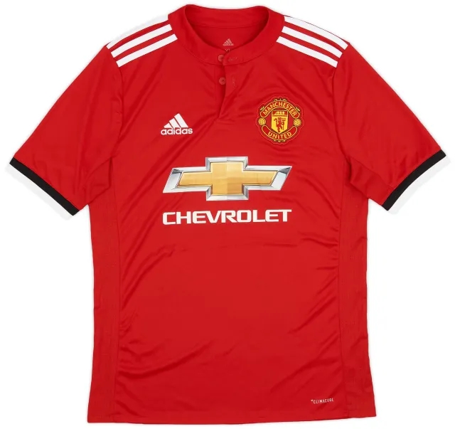 adidas 2017-18 Manchester United Home Shirt - 8/10 - (XL.Boys)