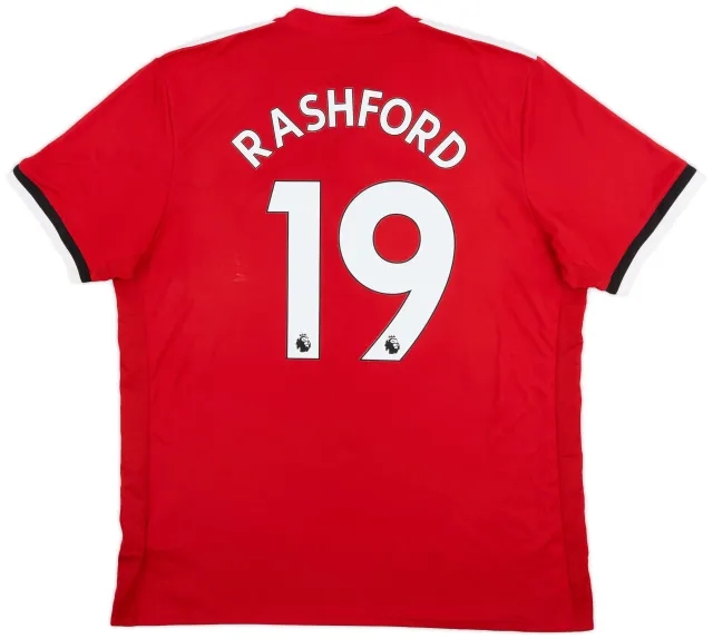 adidas 2017-18 Manchester United Home Shirt Rashford #19 - 9/10 - (XL)