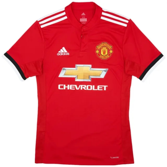 adidas 2017-18 Manchester United Home Shirt - 8/10 - (XS)
