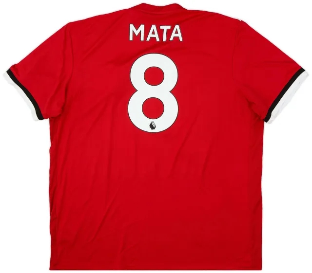 adidas 2017-18 Manchester United Home Shirt Mata #8 - 7/10 - (XXL)