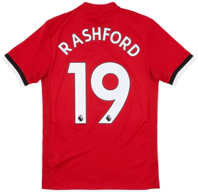 adidas 2017-18 Manchester United Home Shirt Rashford #19 - 8/10 - (XS)