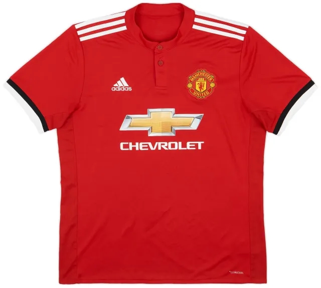 adidas 2017-18 Manchester United Home Shirt - 6/10 - (L)