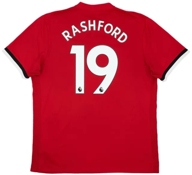 adidas 2017-18 Manchester United Home Shirt Rashford #19 - 8/10 - (XL)