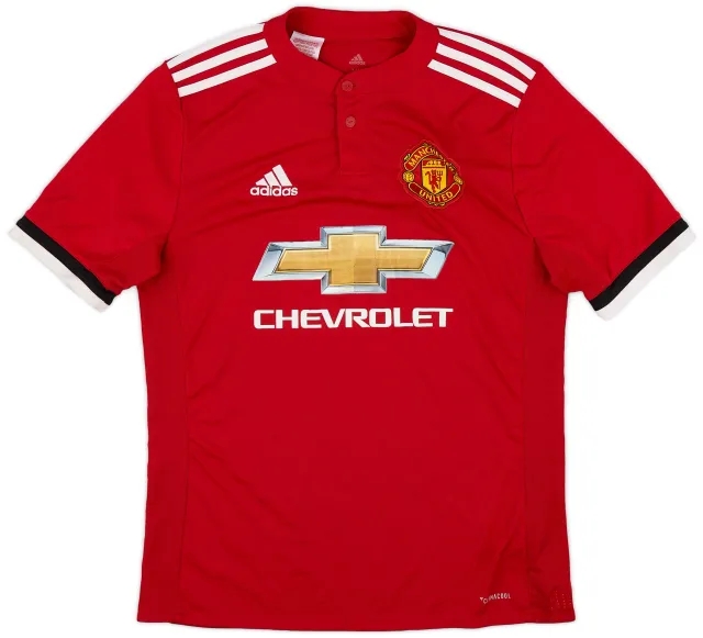 adidas 2017-18 Manchester United Home Shirt - 7/10 - (XL.Boys)