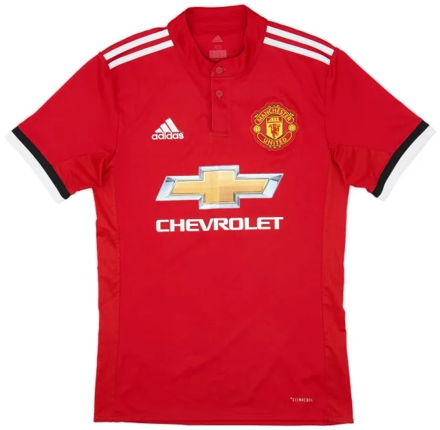 adidas 2017-18 Manchester United Home Shirt - 7/10 - (XS)