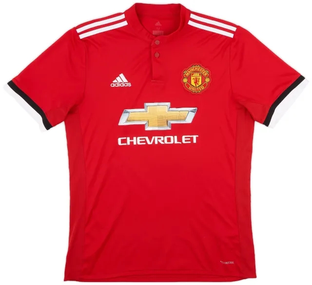 adidas 2017-18 Manchester United Home Shirt - 5/10 - (M)