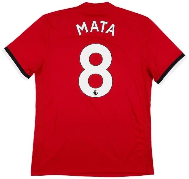 adidas 2017-18 Manchester United Home Shirt Mata #8 (M)