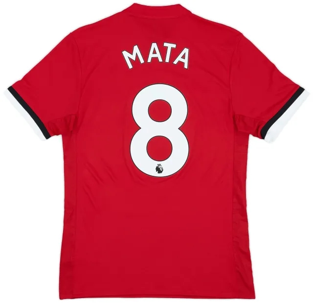adidas 2017-18 Manchester United Home Shirt Mata #8 (S)
