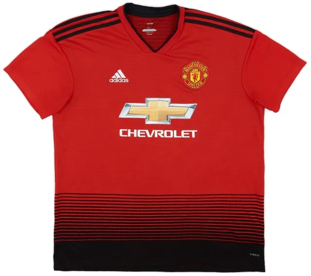 adidas 2018-19 Manchester United Home Shirt - 8/10 - (XL)