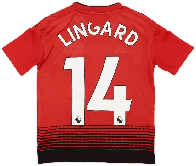 adidas 2018-19 Manchester United Home Shirt Lingard #14 - 4/10 - (S.Boys)