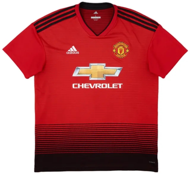 adidas 2018-19 Manchester United Home Shirt - 9/10 - (L)