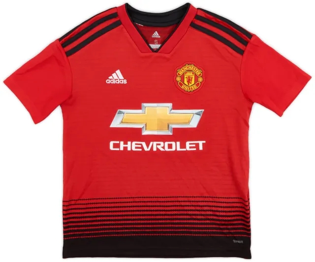 adidas 2018-19 Manchester United Home Shirt - 8/10 - (S.Boys)