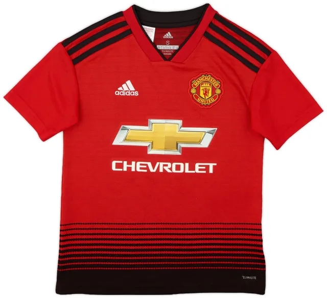 adidas 2018-19 Manchester United Home Shirt - 9/10 - (S.Boys)