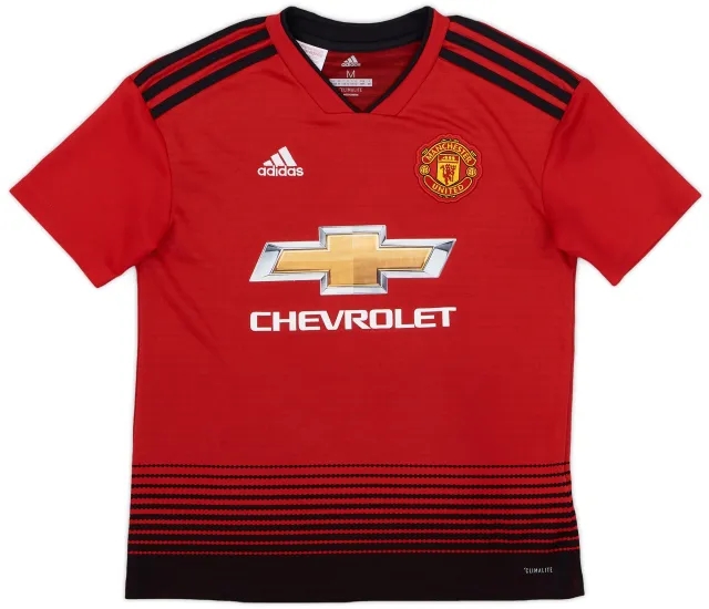adidas 2018-19 Manchester United Home Shirt - 8/10 - (M.Boys)