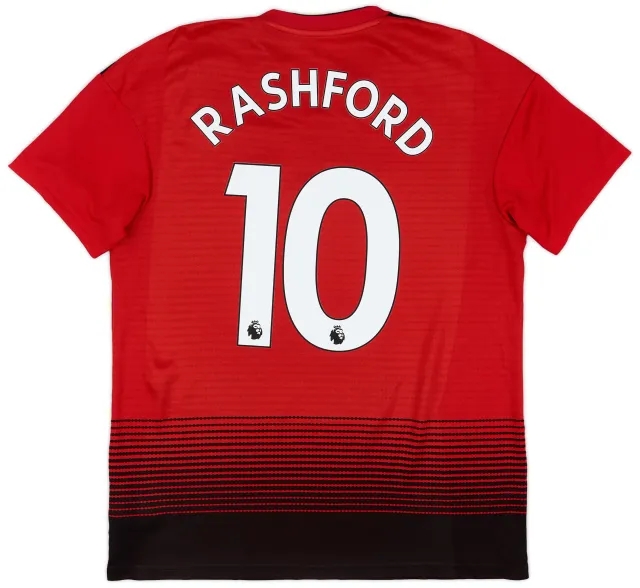 adidas 2018-19 Manchester United Home Shirt Rashford #10 - 9/10 - (M)