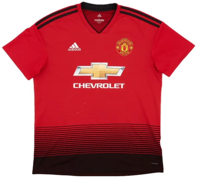 adidas 2018-19 Manchester United Home Shirt - 6/10 - (L)