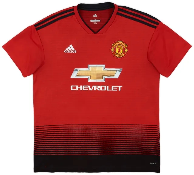 adidas 2018-19 Manchester United Home Shirt - 9/10 - (L)
