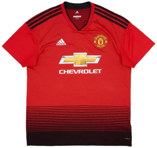 adidas 2018-19 Manchester United Home Shirt - 8/10 - (L)