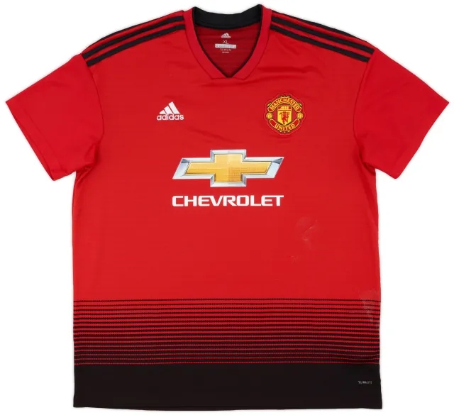 adidas 2018-19 Manchester United Home Shirt - 7/10 - (XL)