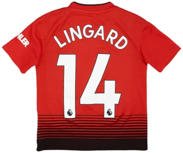 adidas 2018-19 Manchester United Home Shirt Lingard #14 - 8/10 - (S.Boys)