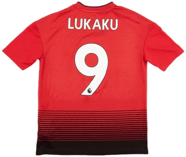 adidas 2018-19 Manchester United Home Shirt Lukaku #9 - 8/10 - (XL)