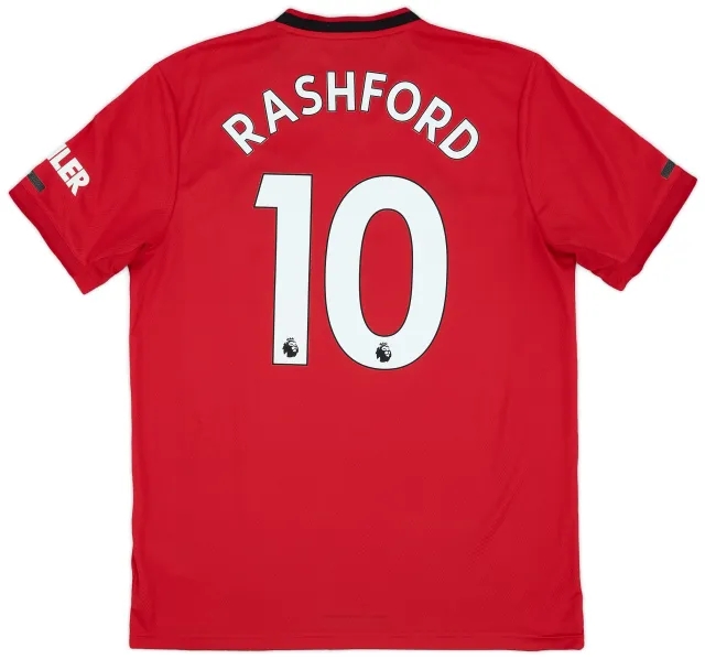 adidas 2019-20 Manchester United Home Shirt Rashford #10 - 7/10 - (L)