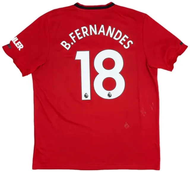 adidas 2019-20 Manchester United Home Shirt B.Fernandes #18 - 5/10 - (XL)